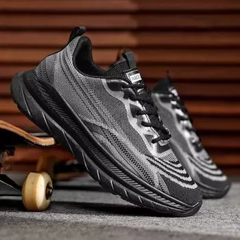 Men s shoes four seasons new mesh breathable sports casual shoes teenagers one-pedal running shoes versatile dad trendy shoes 39