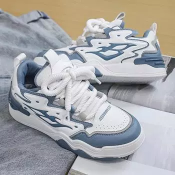 Men s shoes four seasons new niche Harajuku versatile bread shoes platform wear-resistant fashion trend casual board shoes sports shoes 39