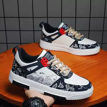 Men s shoes four seasons new personalized fashion trend casual board shoes teenagers one pedal Korean version of non-slip wear-resistant board shoes 39