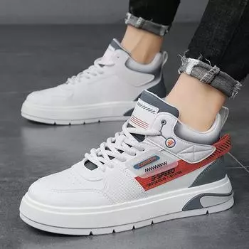 Men s shoes high-top board shoes student youth white shoes autumn 2024 new casual sports trendy shoes men s flat bottom 39