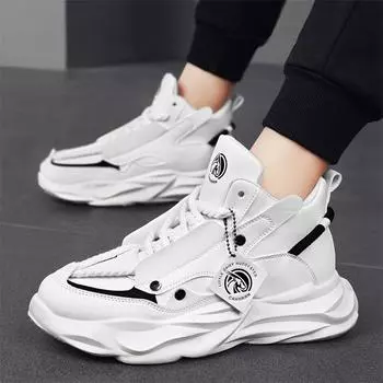 Men s shoes high-top dad shoes personalized autumn and winter 2025 new heightening shoes student youth casual sports shoes 39