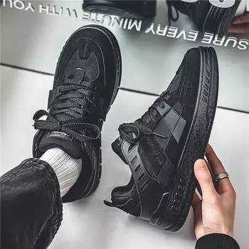 Men s shoes Internet celebrity explosion summer breathable mesh sports leisure men s thick soles heightening youth board shoes tide shoes 39 белый