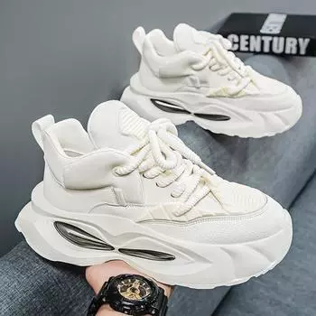 Men s Shoes Lace-up Sneakers 2025 Fashion Men Platform Casual Shoes Outdoor Comfortable Soft Soled Running Shoes Tnis Masculino 39