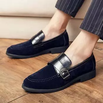 Men s shoes large size new leather shoes fashion outdoor casual shoes trend foot cover pointed leather shoes business dress shoes 38
