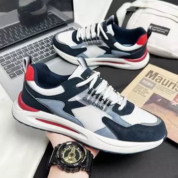 Men s shoes low-top lace-up platform shoes personalized trend fashion sports shoes student outdoor running shoes 39