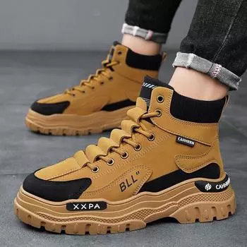 Men s shoes Martin boots men s autumn and winter 2024 new high-top hiking shoes men s outdoor tooling boots men s 39