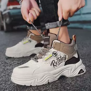 Men s shoes Martin boots men s autumn and winter new outdoor high-top casual tooling shoes autumn platform hiking shoes short boots 39