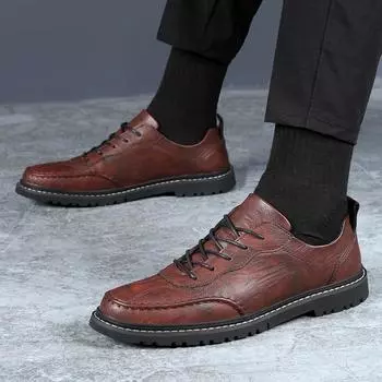 Men s Shoes Men Dress Shoes Brand Men Leather Casual Shoes Leather Men Business Men s Oxford Shoes Breathable Moccasins Loafers 39 чёрный