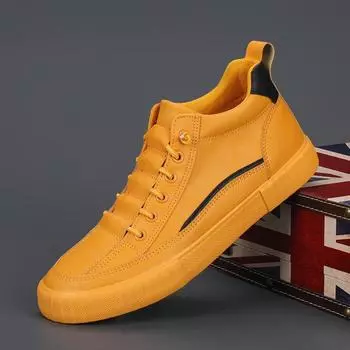 Men S Shoes Men S High-Top Leather Shoes Trendy Casual Shoes Men S Board Shoes Trendy Shoes 38