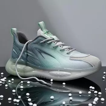 Men s shoes mesh spring and summer popcorn soft-soled running shoes men s casual sports trendy shoes breathable dad shoes 39