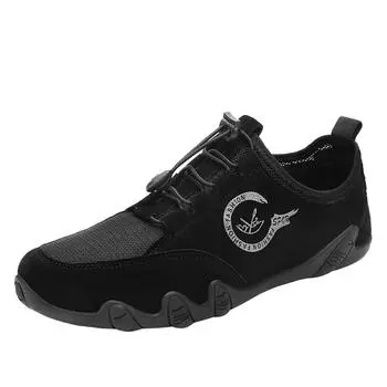 Men s shoes Mesh surface breathable non-slip work shoes Men s fashion casual sneakers Outdoor walking flats for men 39