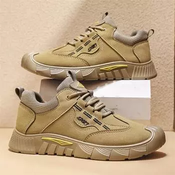 Men s shoes new 2025 spring and autumn retro British style leather surface labor insurance site work men s tooling shoes 39