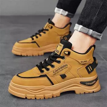 Men s shoes new autumn retro British outdoor casual platform tooling shoes men s high-top wear-resistant trend Martin boots 39