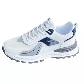 Men s shoes new breathable mesh sneakers non-slip soft-soled running shoes fashion casual shoes platform dad shoes 39