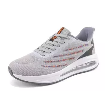 Men s shoes new breathable thin fly-woven running casual shoes thick-soled shock-absorbing air cushion fashionable versatile running sports shoes 39