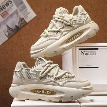 Men s shoes new casual shoes men s fashion men s platform sports shoes Korean version of student tide shoes versatile dad shoes men 39 чёрный