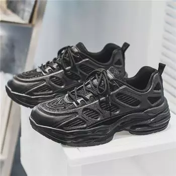 Men s shoes new picture platform dad shoes trendy new sports and leisure shoes fashionable versatile wear-resistant heightening running shoes 39