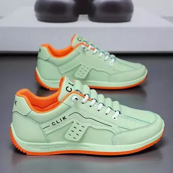 Men s Shoes New Solid Color Breathable Running Shoes Luxury Flat Outdoor Casual Sneakers for Men Sport Shoe Zapatillas De Hombre 39 зелёный