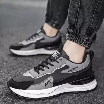 Men s shoes new spring and autumn casual sports shoes leather surface non-slip waterproof work labor insurance shoes running dad trendy shoes 39
