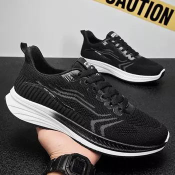 Men s shoes new summer low-top breathable sports shoes lightweight thick-soled wear-resistant casual shoes men s versatile trendy running shoes 39