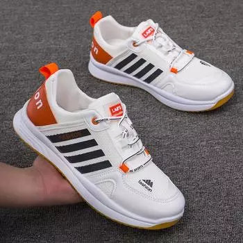 Мужская обувь Уличный тренд Спортивная обувь Мода Кроссовки Дышащая Повседневная Обувь на платформе Спортивная обувь 39 оранжевый