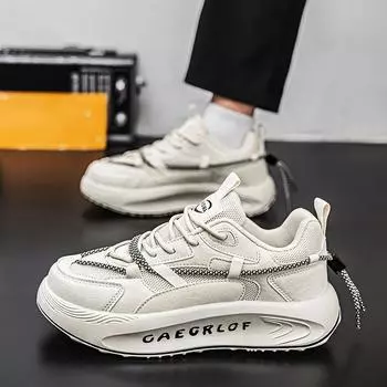 Men s shoes retro sneakers spring and autumn new breathable casual thick sole heightening teen dad shoes ins men s shoes 39