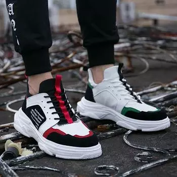 Men s Shoes Running Shoes Spring New Lightweight Trend Men s Sports Shoes Casual Shoes Luxury Comfortable White Shoes 38 бежевый