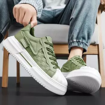 Men s shoes shell head shoes boys board shoes versatile casual sports leather shoes white shoes men s personality fashion sports 39