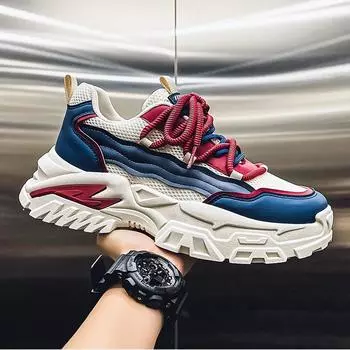 Men s shoes sneakers 2025 spring and summer new non-stuffy dad shoes Korean version of trendy student versatile men s casual shoes 39