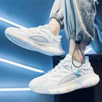 Men s shoes, sports shoes, popcorn 2024 new winter breathable live broadcast, popular versatile casual shoes, men s running shoes 36