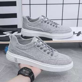 Men s shoes spring 2025 new board shoes sports and leisure shoes men s work canvas men s linen shoes 39