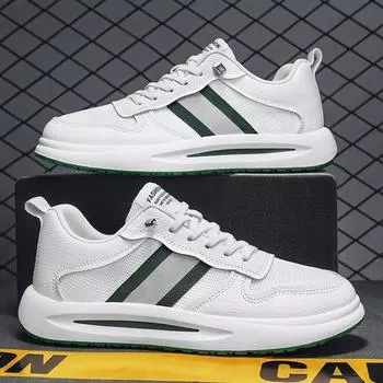 Men s shoes spring 2025 new breathable thin light deodorant sports casual non-slip men s soft-soled trendy shoes 39 чёрный