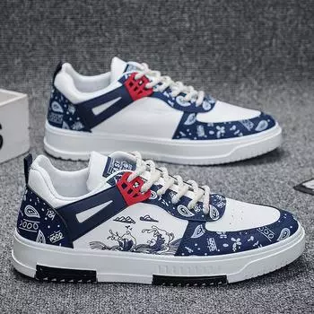 Men s shoes spring 2025 new breathable little white shoes Korean version trendy sports and leisure trendy shoes 39