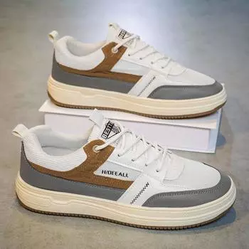 Men s Shoes Spring 2025 New Breathable Hong Kong Style Versatile Dirt-Resistant Mesh Shoes Trendy Lightweight Soft-soled Athleisure Shoes 39