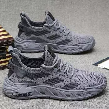 Men s shoes spring 2025 new soft-soled lightweight sports running canvas shoes men s trend versatile casual dad shoes 39 бежевый