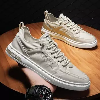 Men s shoes spring 2025 new trend men s casual cloth shoes versatile breathable board shoes men s canvas shoes men s trendy shoes 39 абрикосовый