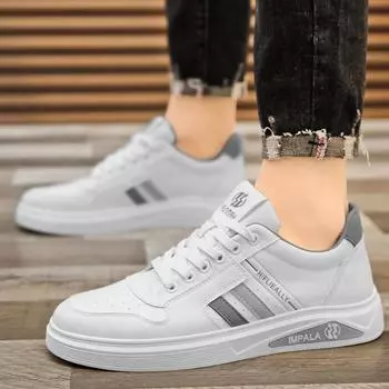 Men s shoes spring and autumn new casual shoes fashionable teenagers low-top board shoes Korean version trendy little white shoes personalized s 39