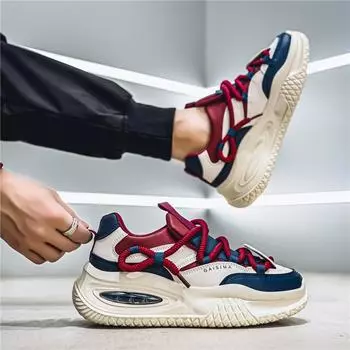 Men s shoes spring and autumn new men s platform dad shoes casual sports shoes contrasting colors teen trendy shoes men 39