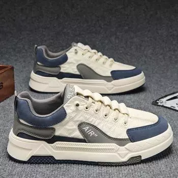 Men s shoes spring and summer breathable sports and leisure little white board shoes one pedal autumn youth explosion thick-soled versatile tre 39