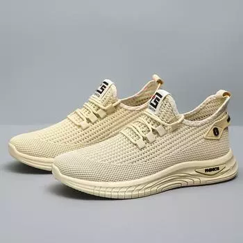 Men s shoes spring and summer new breathable hollow thin mesh shoes men s shoes Korean version tide one pedal lazy shoes flying woven mesh shoes 39