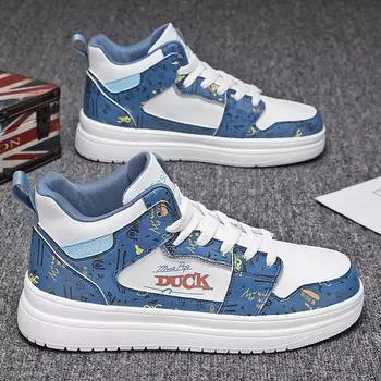 Men s shoes spring and summer youth original versatile niche design sports board shoes trendy brand thick sole heightening casual trendy shoes 39 синий