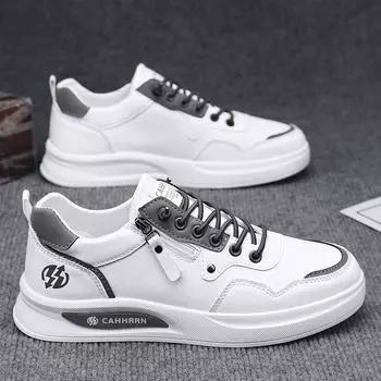 Men s shoes spring board shoes student trend white shoes youth 2025 new casual low-top flat-soled trendy shoes men s 39