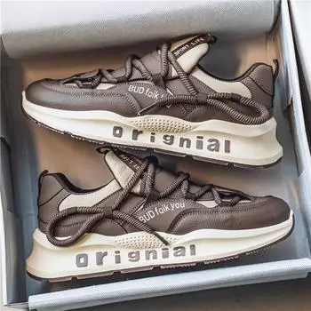 Men s shoes spring casual outdoor fashion popular dad shoes student campus wind wear-resistant versatile Internet celebrity sports shoes 39