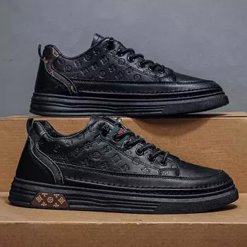 Men s shoes spring new business casual leather shoes trendy versatile shoes men s one-pedal work flats 39