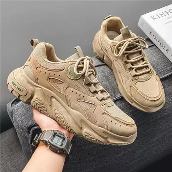 Men s shoes spring new casual shoes fashion outdoor sports shoes Korean version trend dad shoes breathable four seasons mesh shoes 39