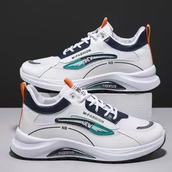 Men s Shoes Spring New Low-top Mesh Breathable Casual Dad Shoes Student Platform Fashion Sneakers 39 белый