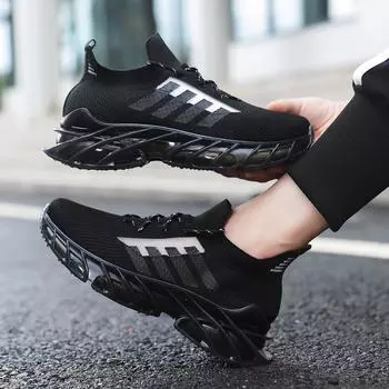 Мужская обувь Весна Новые кроссовки для отдыха на открытом воздухе с толстой подошвой Дышащие модные простые высокие модные туфли для мужчин 40