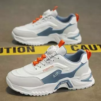 Men s shoes spring new thick-soled heightening casual sports shoes youth versatile explosion rotating button dad trendy shoes 39 хаки