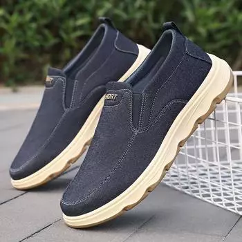 Men s shoes spring one-pedal breathable old Beijing cloth shoes shallow mouth lightweight casual shoes single shoes men 39