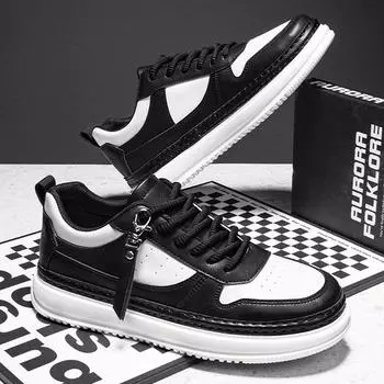 Men s shoes spring summer 2025 new trend round head versatile breathable platform sports leisure color matching comfortable men s shoes 39